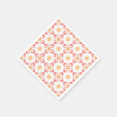 Serviette En Papier Pêche rose Floral (Coin)