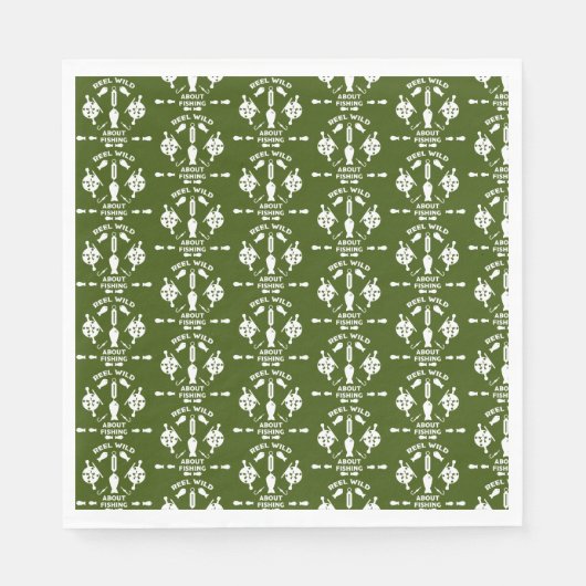 Serviette En Papier Pêche saumon Canada (Devant)