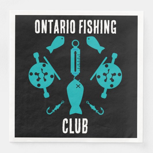 Serviette En Papier Pêche Saumon canadienne (Devant)