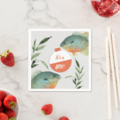Serviette En Papier Pêcher c'est un Baby shower garçon (En situation)