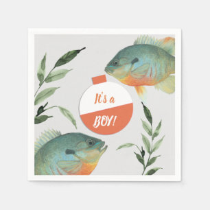 Serviette En Papier Pêcher c'est un Baby shower garçon