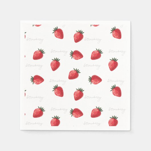 Serviette En Papier Pêcher Fraise (Devant)