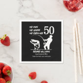 Serviette En Papier Pêcher la légende Parrain 50e anniversaire (En situation)