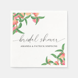 Serviette En Papier Pêches - Baby shower de mariage