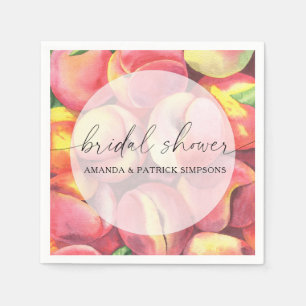 Serviette En Papier Pêches - Baby shower de mariage