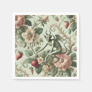 Serviette En Papier Péchés fraises - gothique baroque