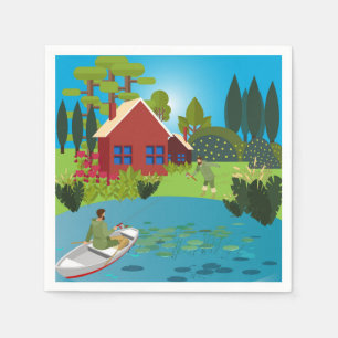 Serviette En Papier Pêcheurs