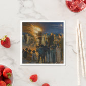 Serviette En Papier Peder Severin Kroyer - Bonfire de la veille du mil (En situation)