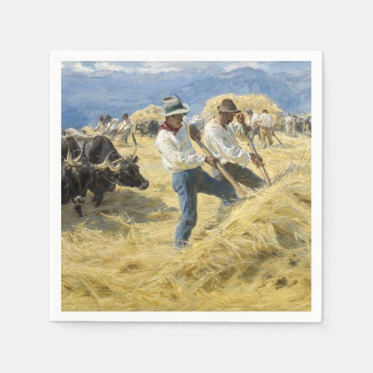 Serviette En Papier Peder Severin Kroyer - Threshing dans les Abruzzes (Devant)