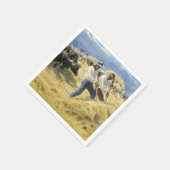 Serviette En Papier Peder Severin Kroyer - Threshing dans les Abruzzes (Coin)