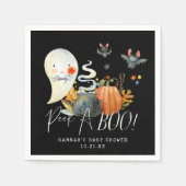 Serviette En Papier Peek-A | Little Ghost Halloween Baby Shower (Devant)
