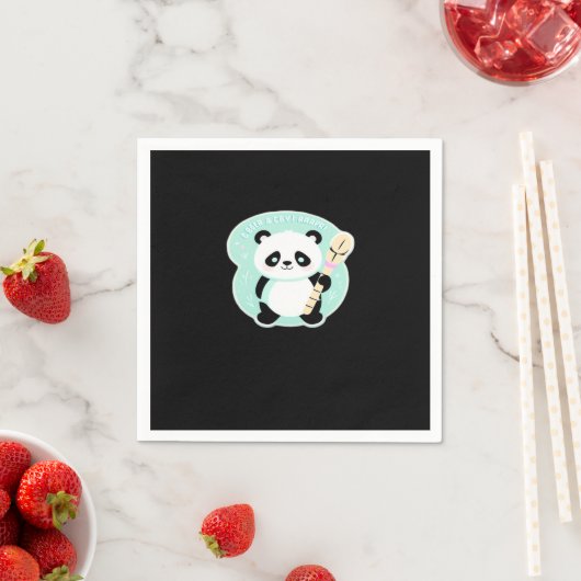 Serviette En Papier Peekabo Panda (En situation)