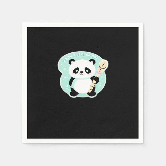 Serviette En Papier Peekabo Panda (Devant)