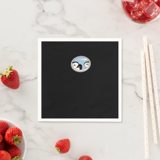 Serviette En Papier Peekabo Penguins (En situation)