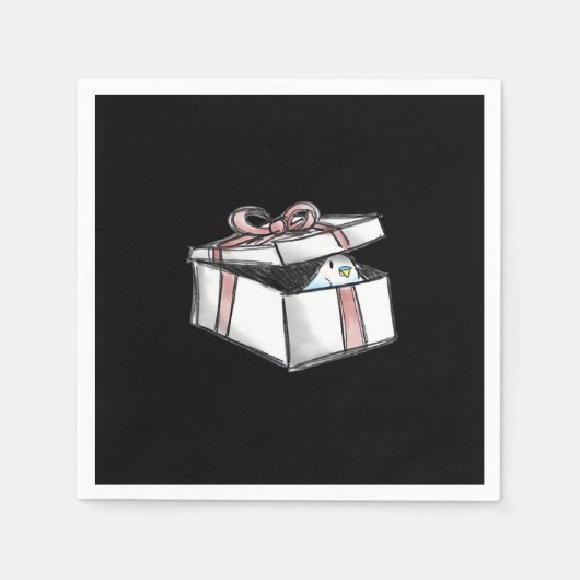 Serviette En Papier Peekabo présent (Devant)