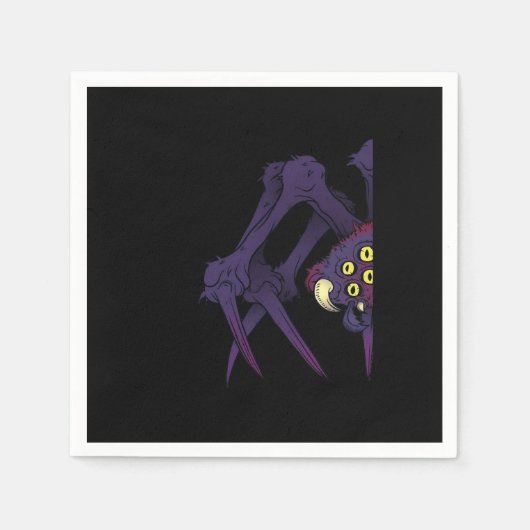 Serviette En Papier Peekabo Spider (Devant)