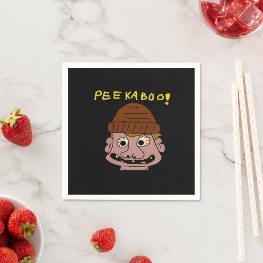 Serviette En Papier Peekabo Weird Man (En situation)