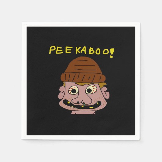 Serviette En Papier Peekabo Weird Man (Devant)