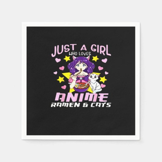 Serviette En Papier Peekaboo Anime Chibi (Devant)