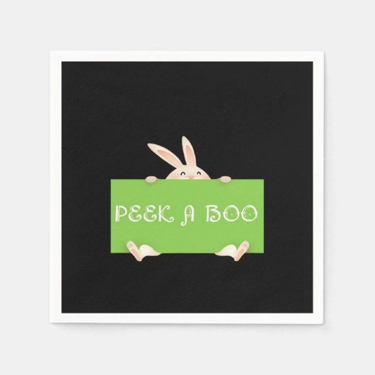 Serviette En Papier Peekaboo Bunny (Devant)