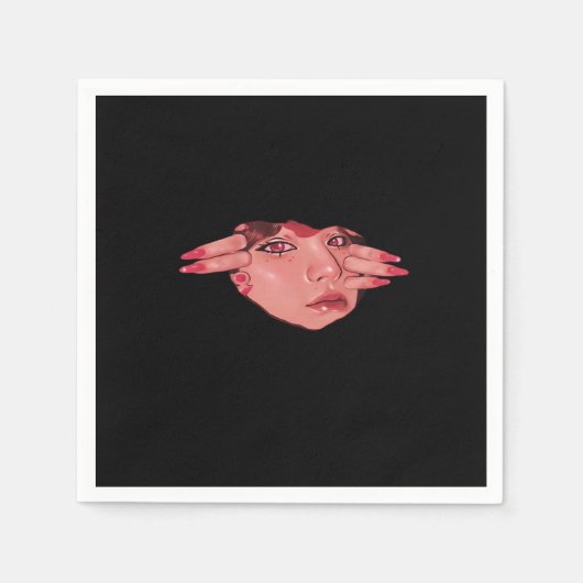 Serviette En Papier Peekaboo - Vibes de conception de fentes (Devant)