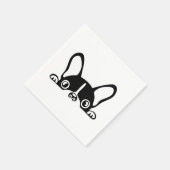 Serviette En Papier Peeking french bulldog (Coin)