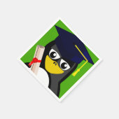 SERVIETTE EN PAPIER PÉGUIN DE DIPLÔME (Coin)