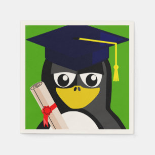 SERVIETTE EN PAPIER PÉGUIN DE DIPLÔME