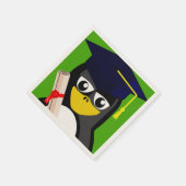 SERVIETTE EN PAPIER PÉGUIN DE DIPLÔME (Coin)