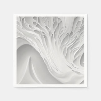 Serviette En Papier Peigne blanche