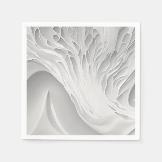 Serviette En Papier Peigne blanche (Devant)