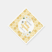 Serviette En Papier Peigne et marguerites de Baby shower d'abeilles (Coin)