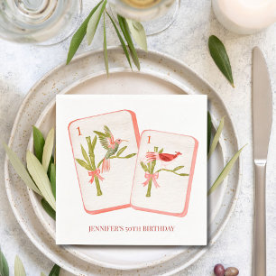 Serviette En Papier Peignoirs en tuile rouge Mahjong pour décoration d