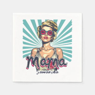 Serviette En Papier Peignoirs personnalisées Retro Mama Pop Art (7)