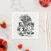 Serviette En Papier Peindre le rouge Rose 1 (En situation)