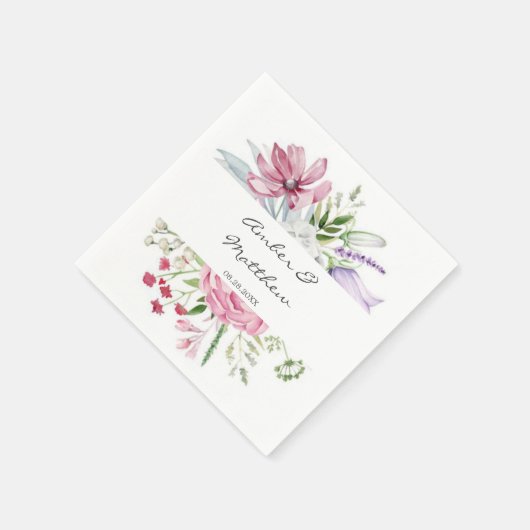 Serviette En Papier Peine rose vierge Périwinkle Mariage Tulip serviet (Coin)