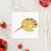 Serviette En Papier Peintres Palette Papier serviettes (En situation)