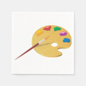 Serviette En Papier Peintres Palette Papier serviettes (Devant)