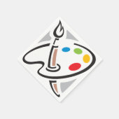 Serviette En Papier Peintres Palette Papier serviettes (Coin)