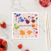 Serviette En Papier Peinture 8e anniversaire fête des éclaboussures co (En situation)