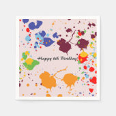 Serviette En Papier Peinture 8e anniversaire fête des éclaboussures co (Devant)