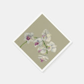 Serviette En Papier Peinture à l'aquarelle des orchidées (Coin)