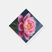 Serviette En Papier Peinture à l'aquarelle florale rose (Coin)