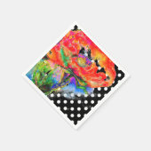 Serviette En Papier Peinture à l'aquarelle Red Poppy | POIS (Coin)