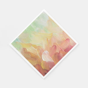 Serviette En Papier Peinture à l'huile rouge doré sarcelle personnalis