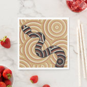 Serviette En Papier Peinture à points de serpent autochtone (En situation)