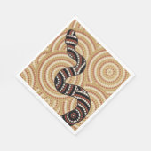 Serviette En Papier Peinture à points de serpent autochtone (Coin)