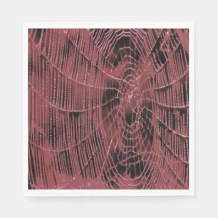 Serviette En Papier Peinture Abstraite D'Un Cobweb Magenta Rose