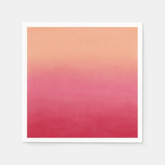 Serviette En Papier Peinture Abstraite Peach Pink Ombre (Devant)