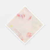 Serviette En Papier Peinture abstraite rose et corail avec texte perso (Coin)